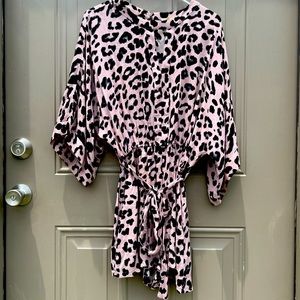 DUSTY ROSE CHEETAH PRINT ROMPER